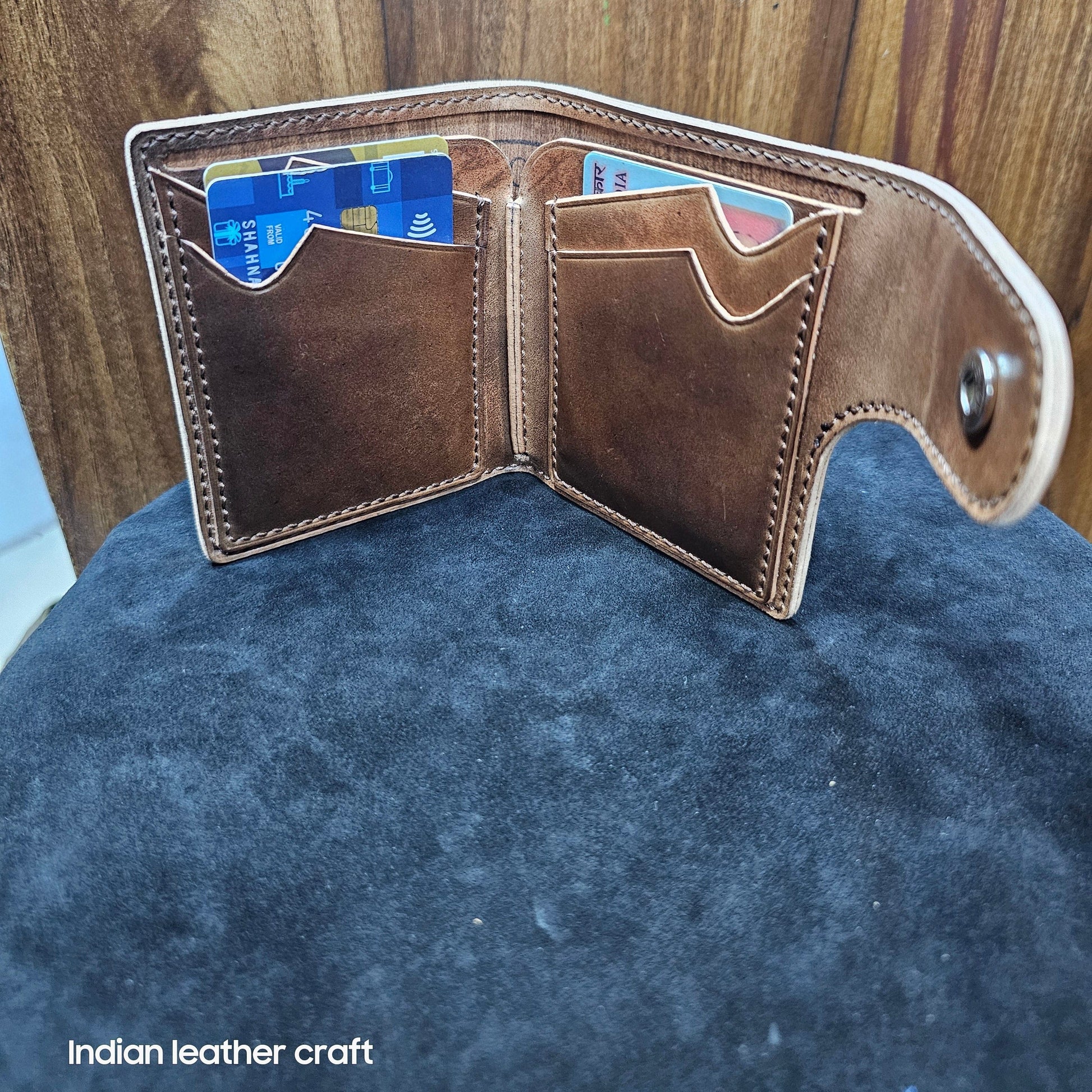 Indianleathercraft Wallets & Money Clips Brown Shell Cordovan biofold wallet