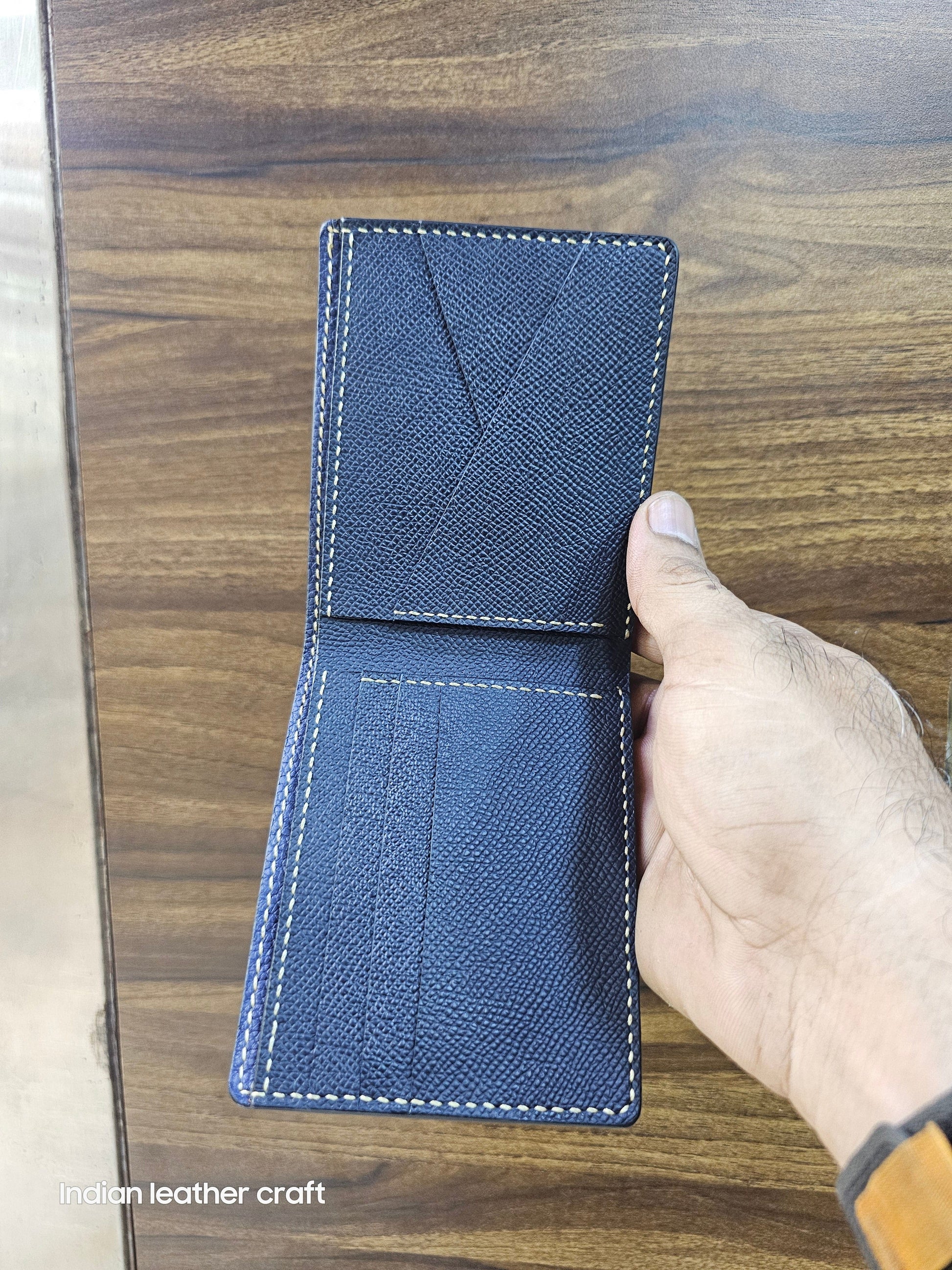 Handmade epsom leather wallet Indianleathercraft