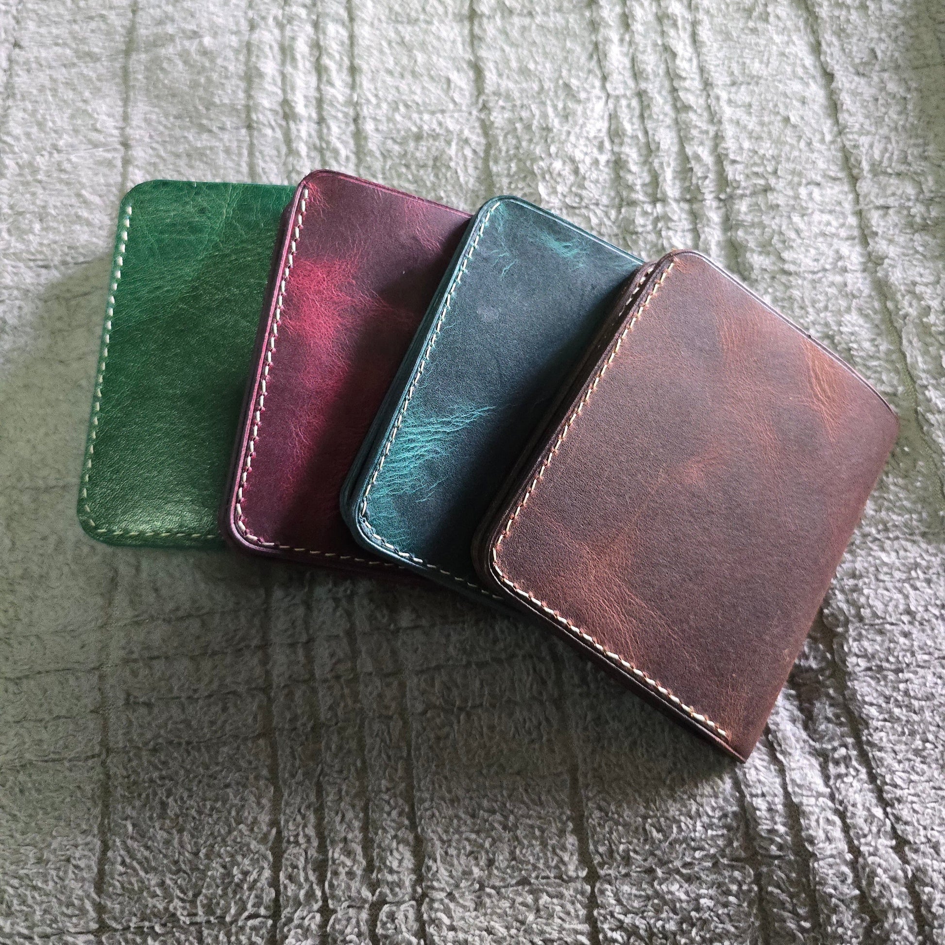Indianleathercraft Wallets & Money Clips Handmade green leather wallet