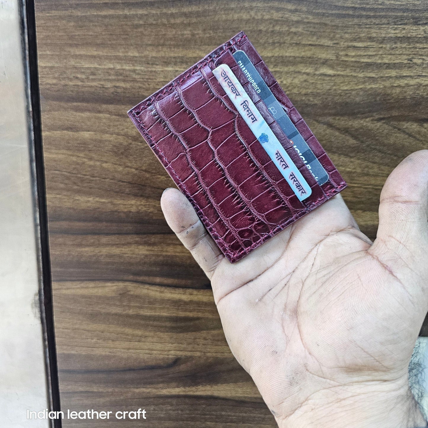 Indianleathercraft Wallets & Money Clips Handmade leather card holder