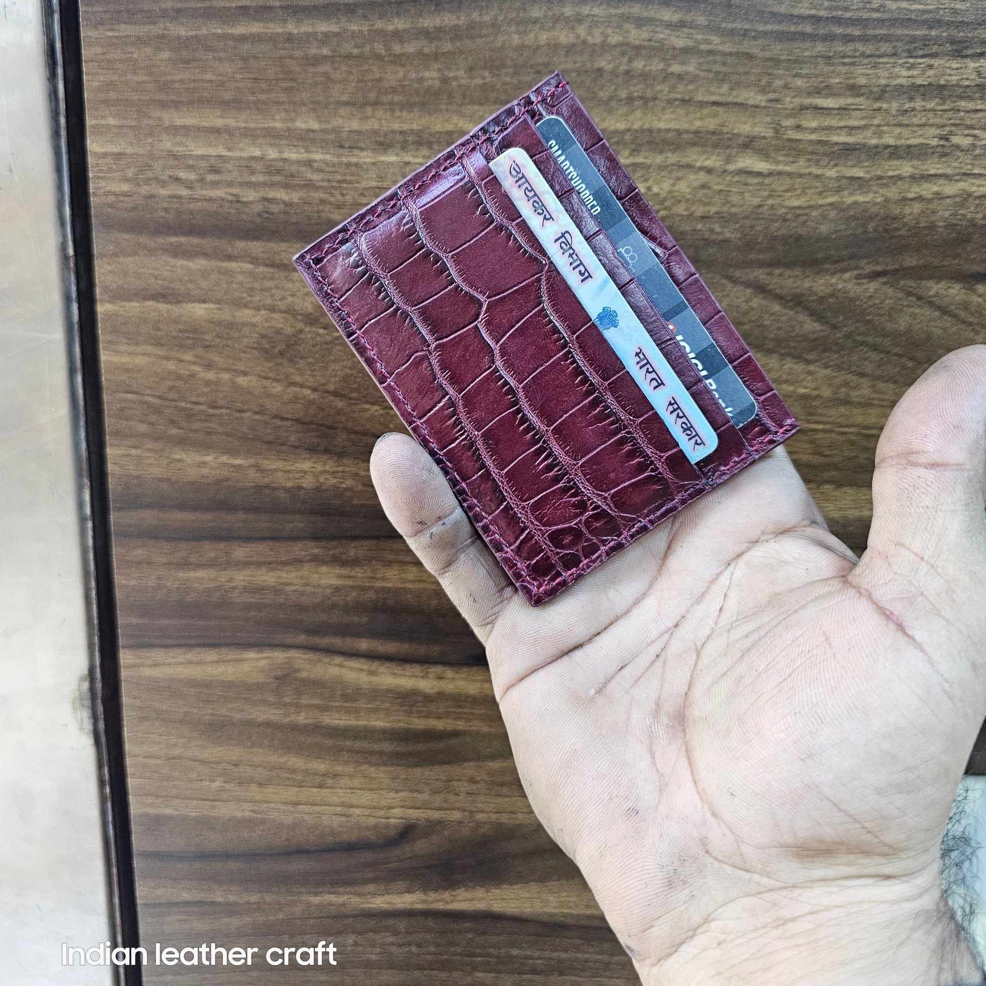 Indianleathercraft Wallets & Money Clips Handmade leather card holder
