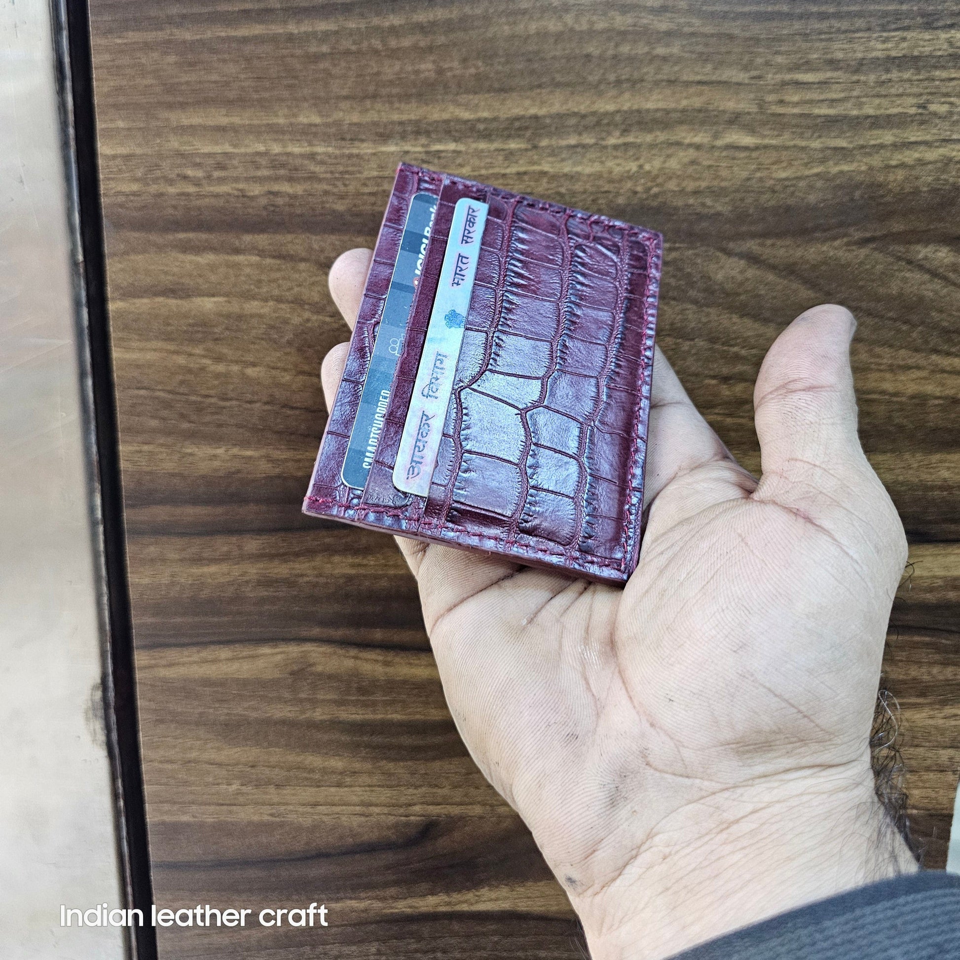 Indianleathercraft Wallets & Money Clips Handmade leather card holder