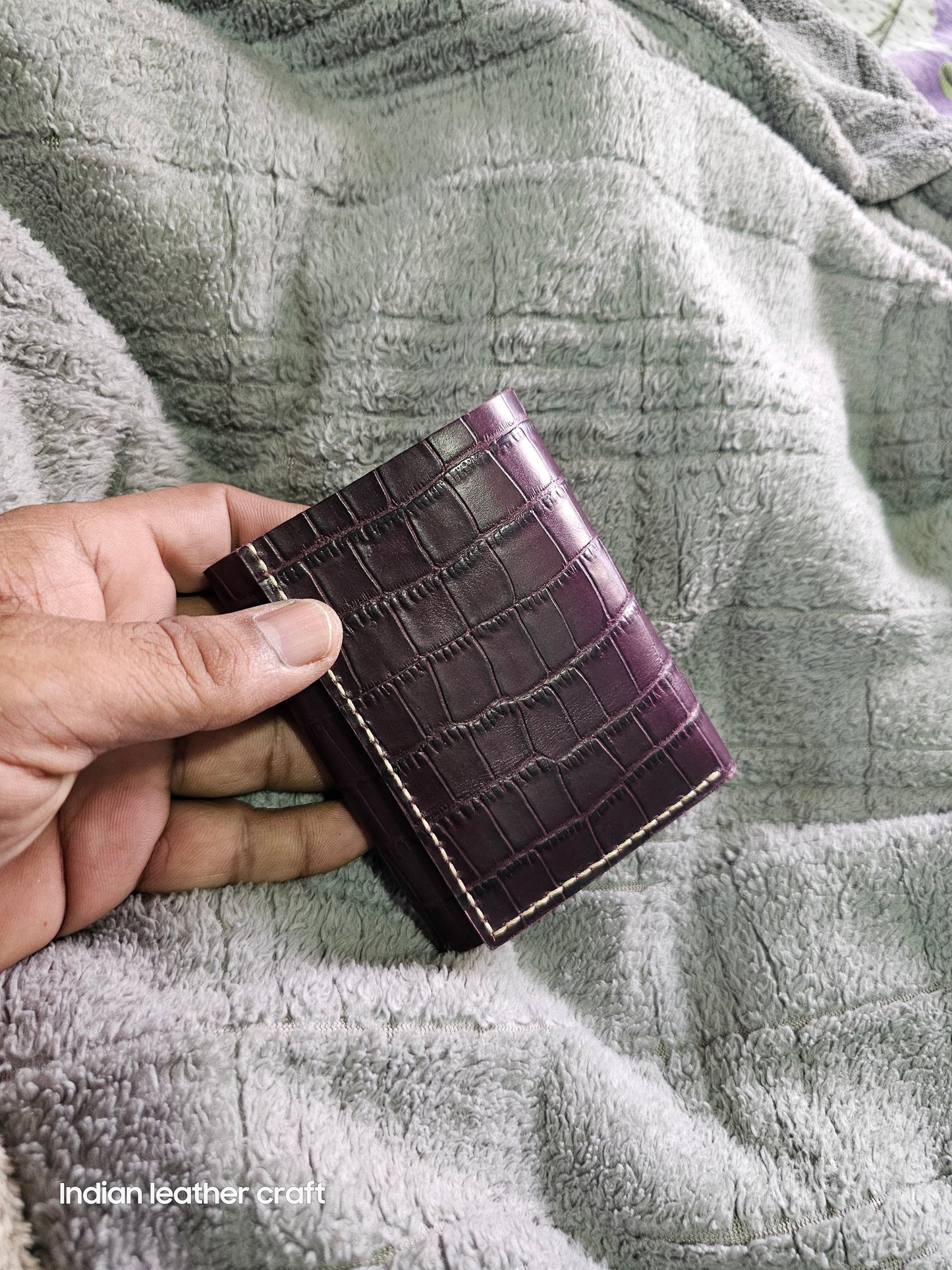 Indianleathercraft Wallets & Money Clips Handmade trifold leather wallet