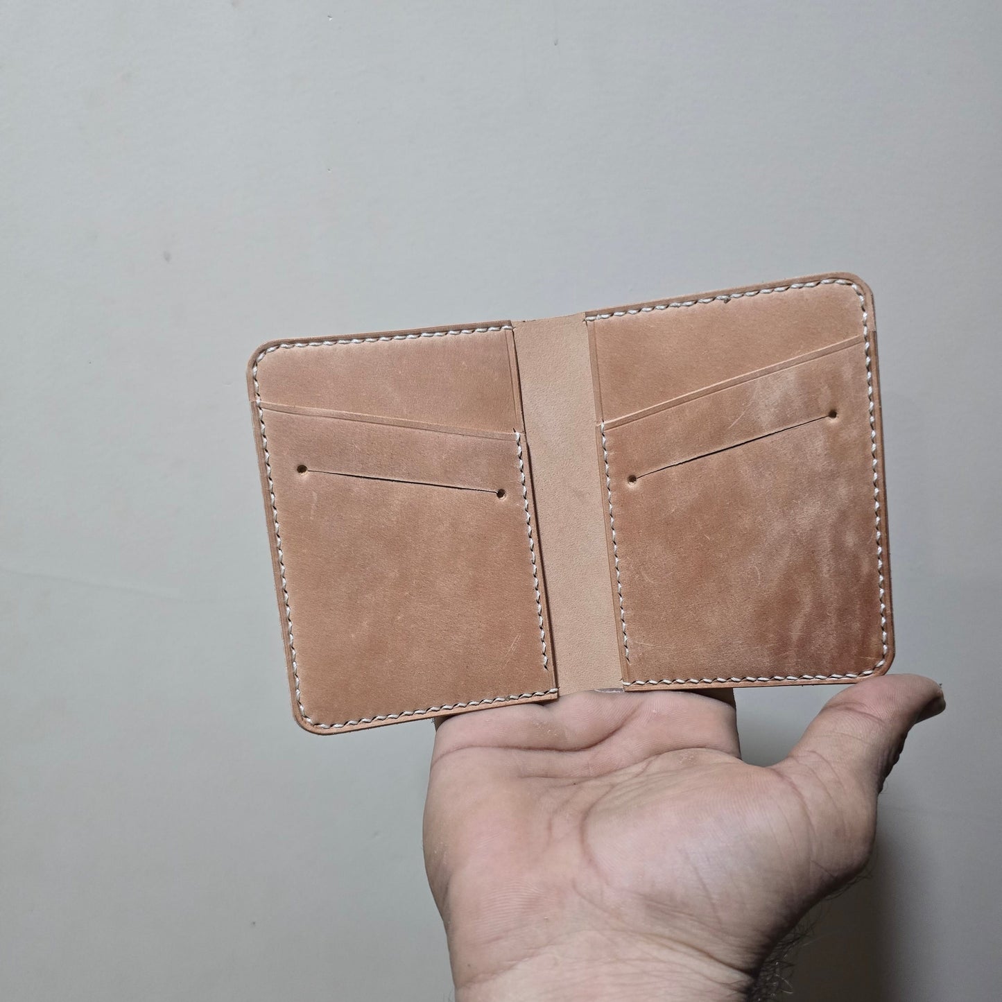 Indianleathercraft Wallets & Money Clips Shell cordovan - Natural Full grain leather card holder