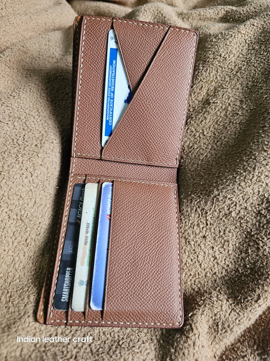 Indianleathercraft Wallets & Money Clips Tan Handmade epsom leather wallet