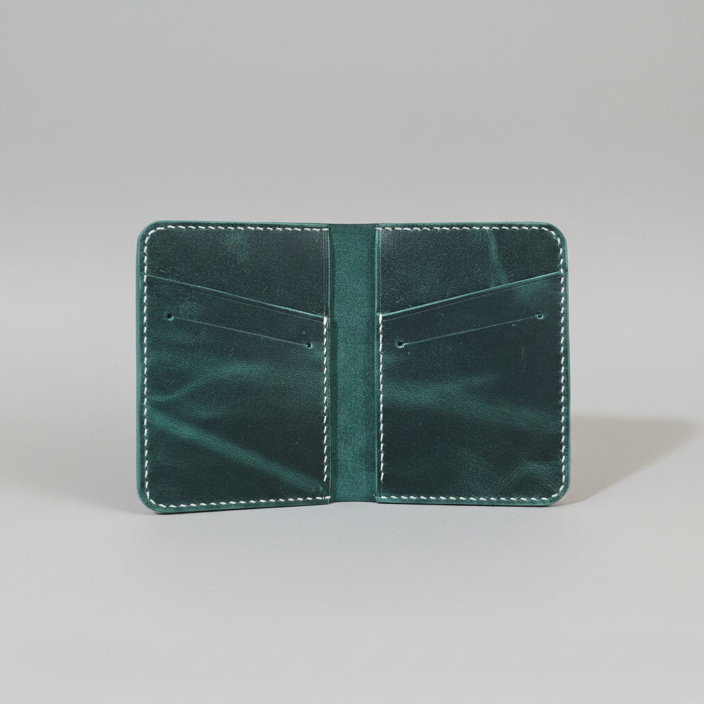 Indianleathercraft Wallets & Money Clips Turquoise Full grain leather card holder