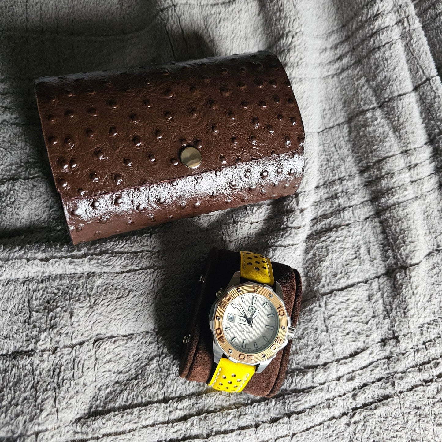 Indianleathercraft Watch Accessories Brown / 3 watches Leather watch case
