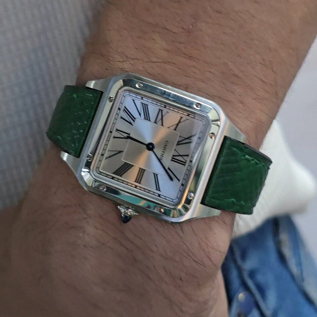 Indianleathercraft Watch Accessories Handmade Cartier Santos-Dumont Strap