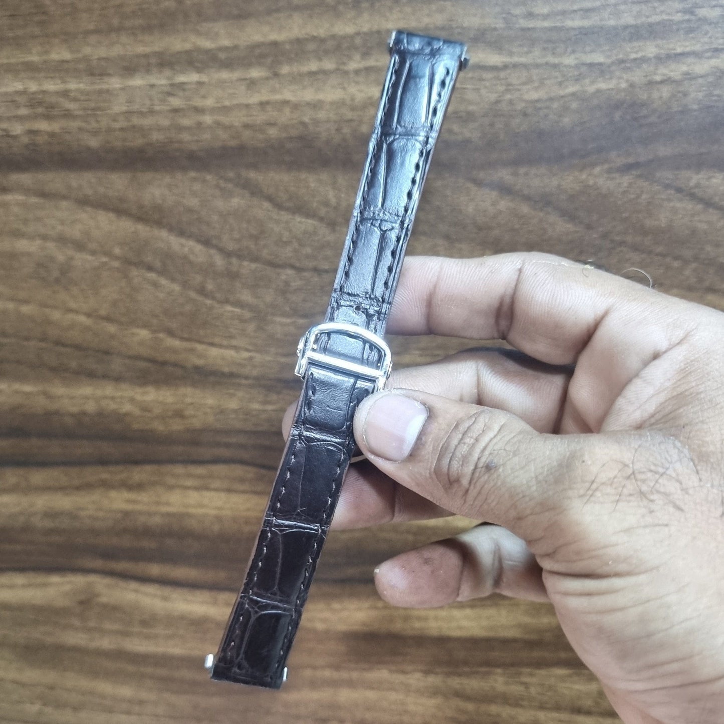 Indianleathercraft Watch Accessories Leather strap for santos de Cartier medium/large