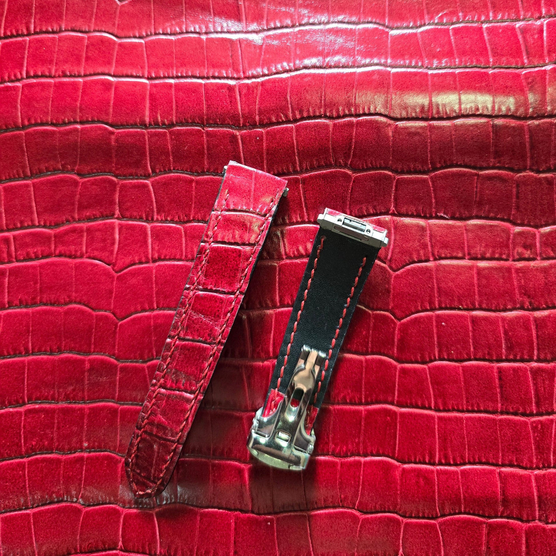 Indianleathercraft Watch Accessories Leather strap for santos de Cartier medium/large