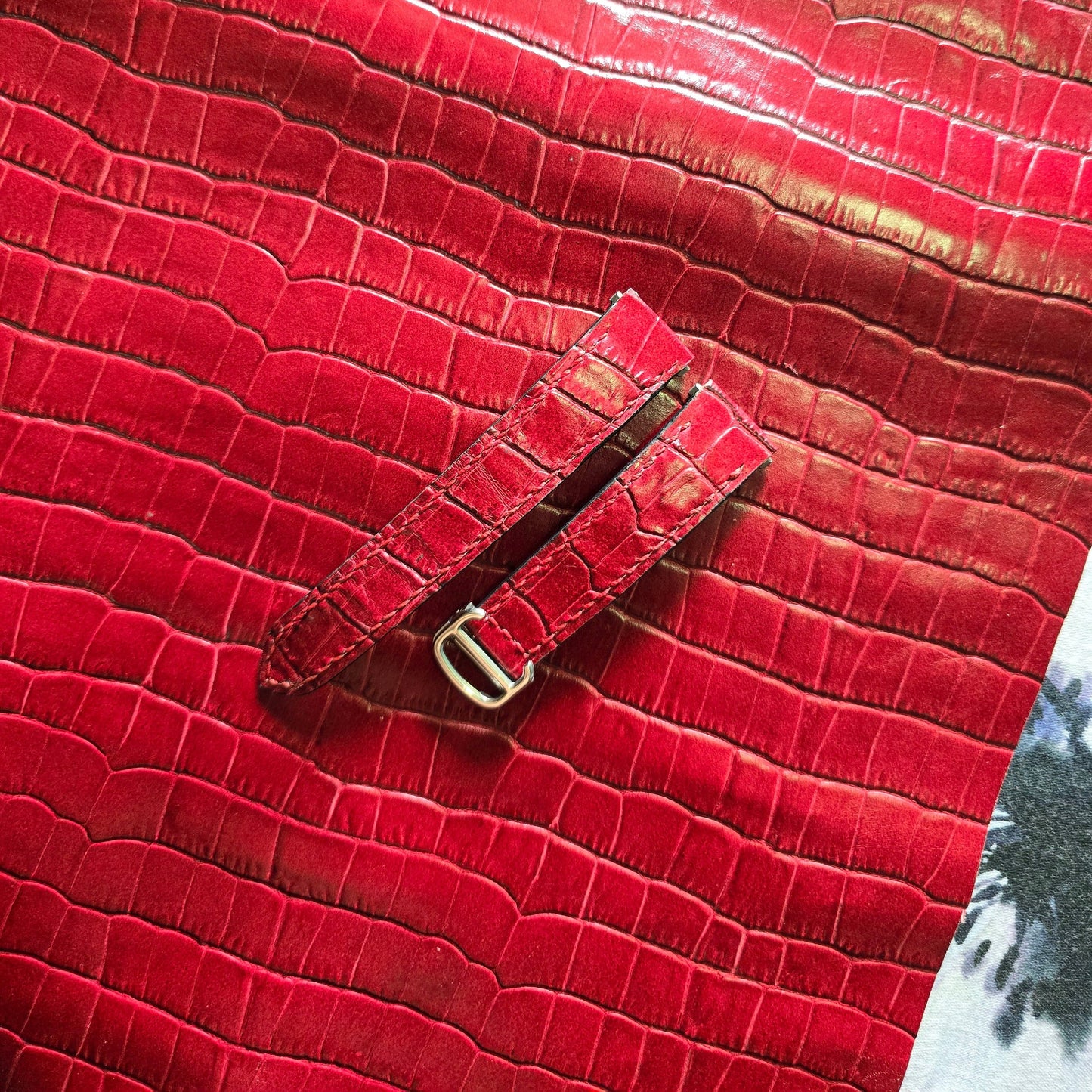 Indianleathercraft Watch Accessories Leather strap for santos de Cartier medium/large