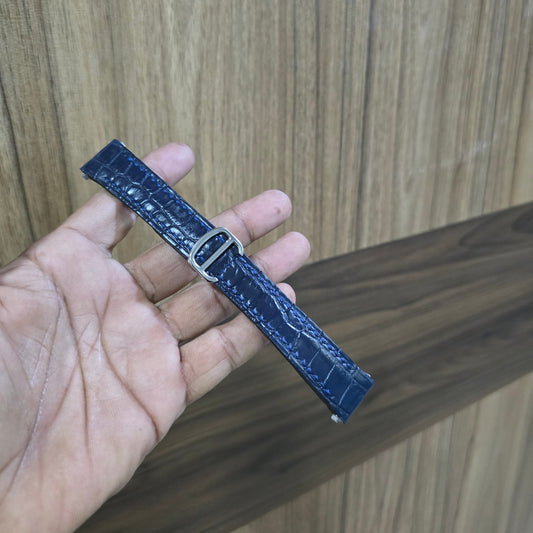 Indianleathercraft Watch Accessories Navy / Large Leather strap for santos de Cartier medium/large