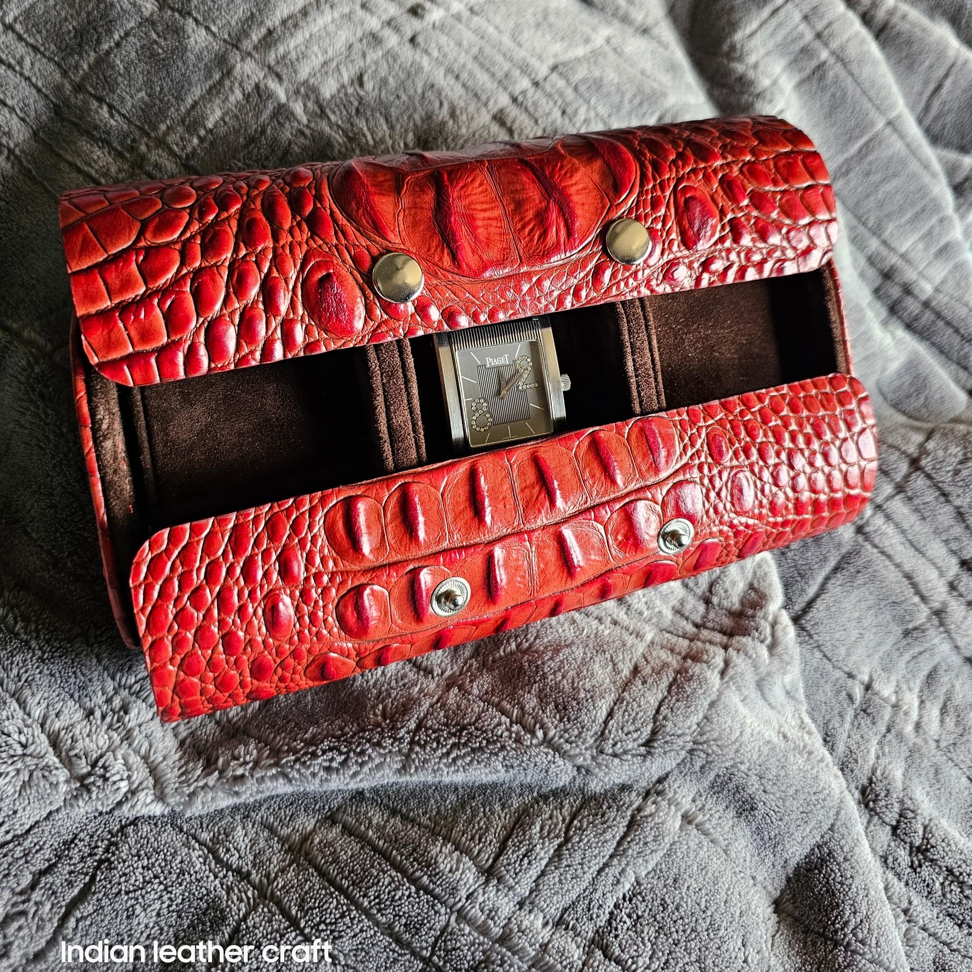 Indianleathercraft Watch Accessories Travel watch case