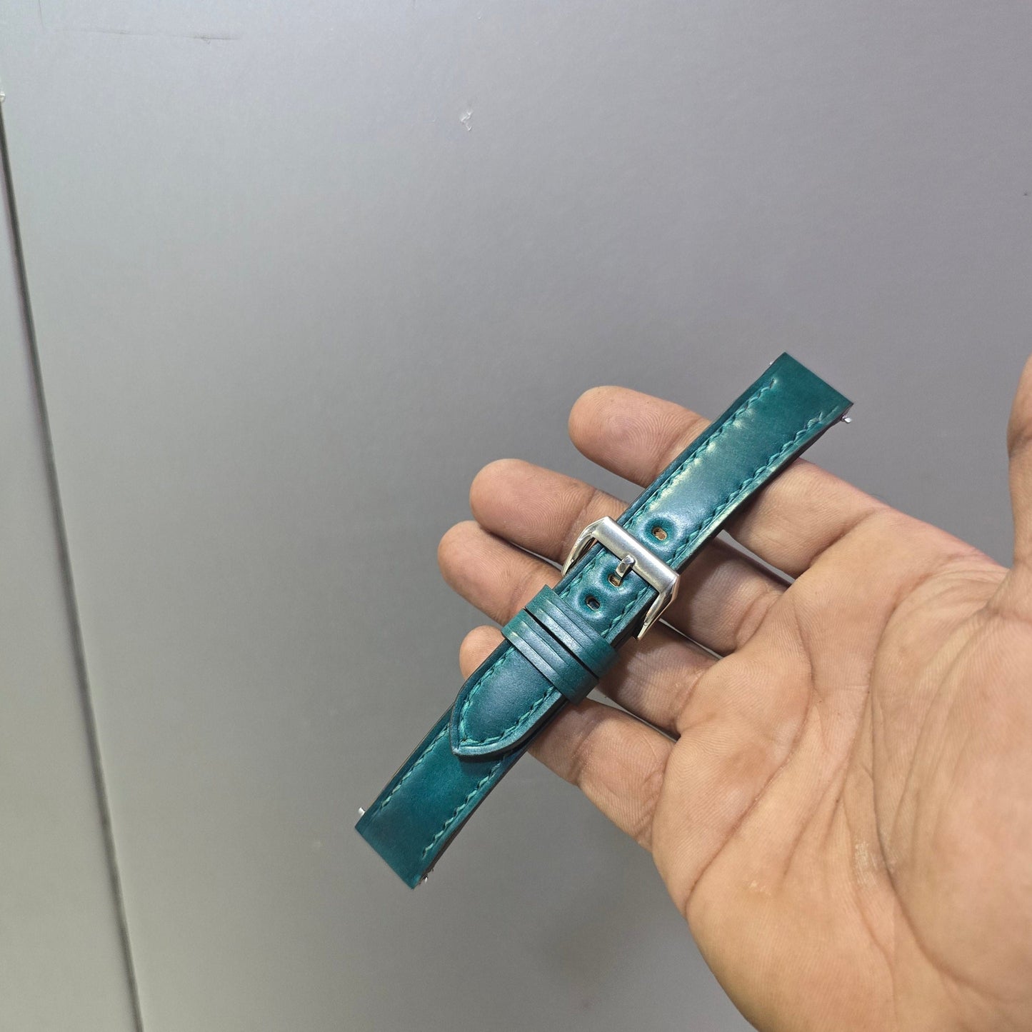 Indianleathercraft Watch Accessories Turquoise / Large - 17. 5mm lugs Handmade Cartier Santos-Dumont Strap