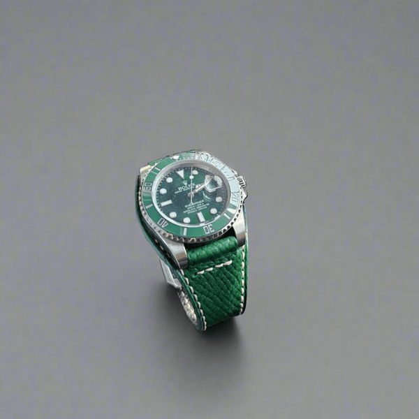 Leather watch strap for Rolex Indianleathercraft