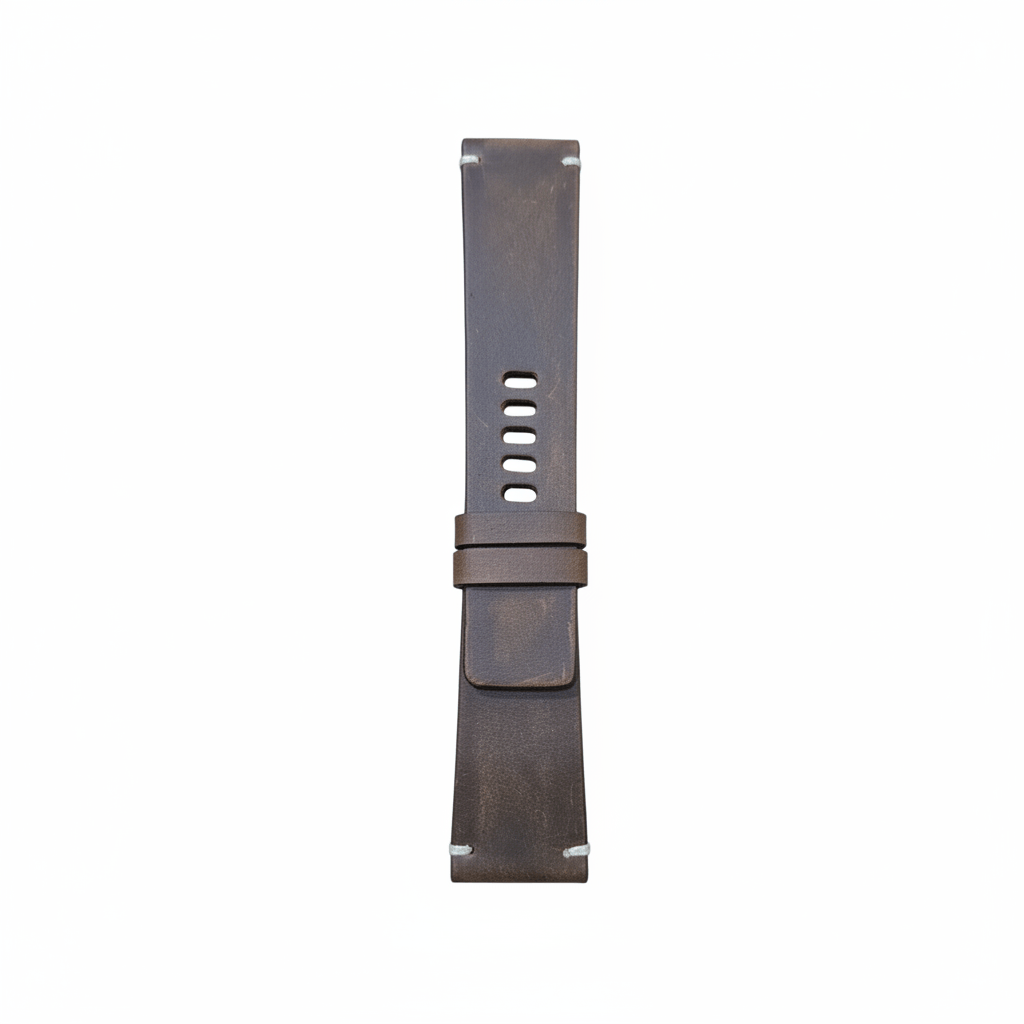 Indianleathercraft Watch Bands 22mm / Dark Brown Handmade diesel watch leather strap