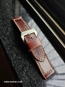 Indianleathercraft Watch Bands Handmade leather strap for luminor panerai