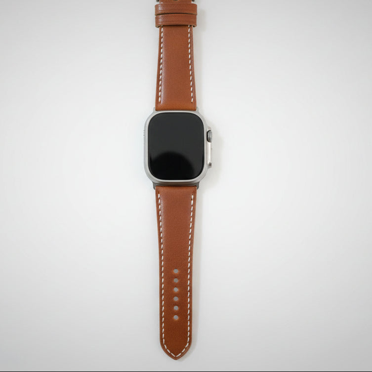 Indianleathercraft Watch Bands Brown / Apple watch ultra 3 Shell cordovan leather strap