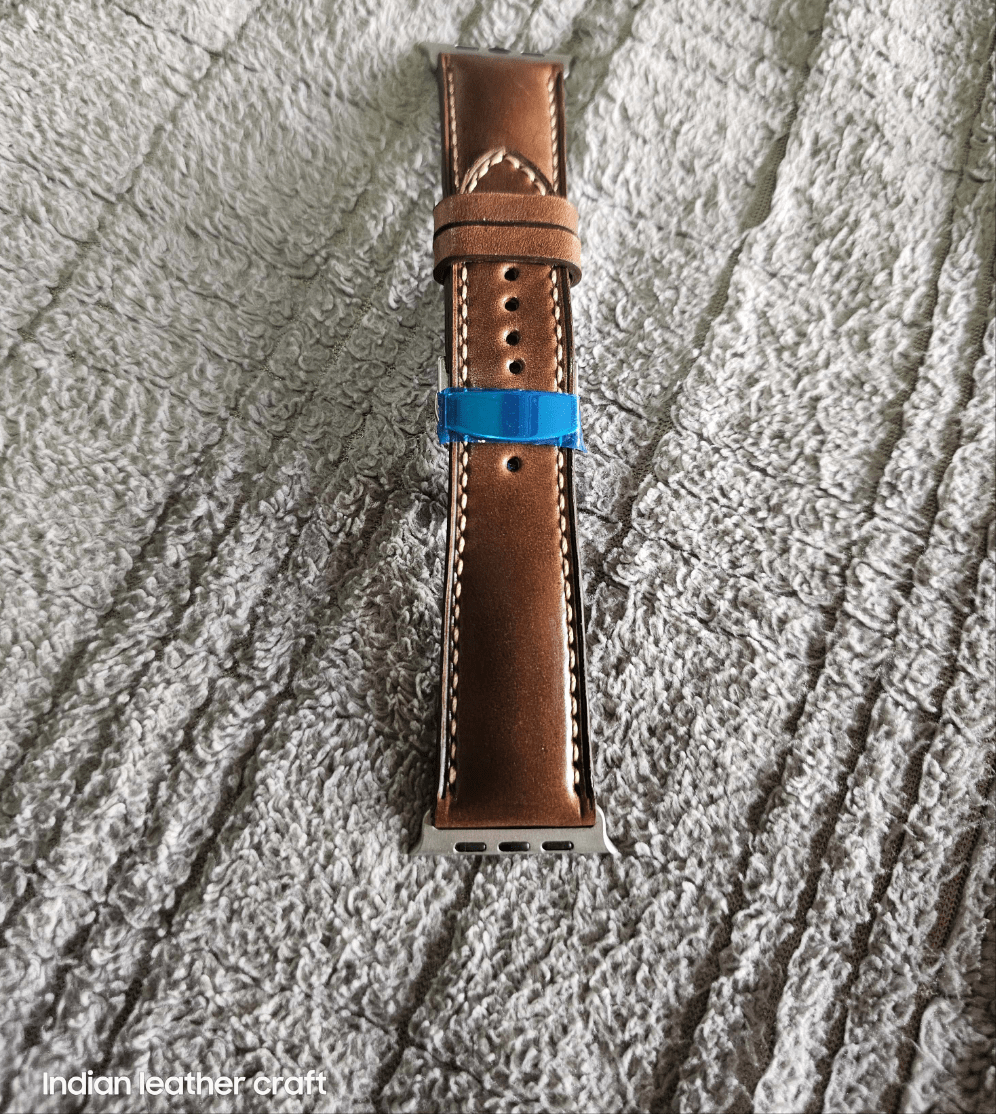 Indianleathercraft Watch Bands Brown / Series 10 42mm Shell cordovan leather strap