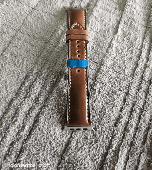 Indianleathercraft Watch Bands Brown / Series 10 42mm Shell cordovan leather strap