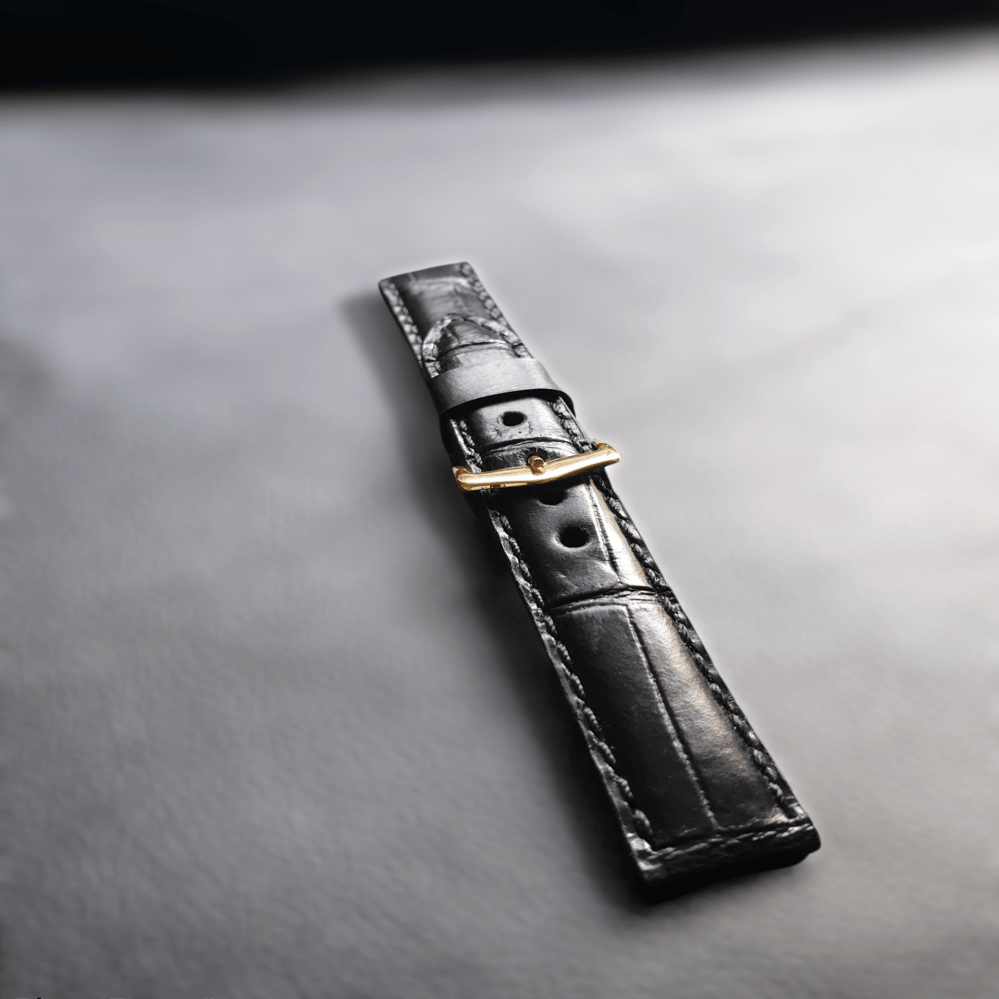 Indianleathercraft Watch Bands Handmade black leather strap