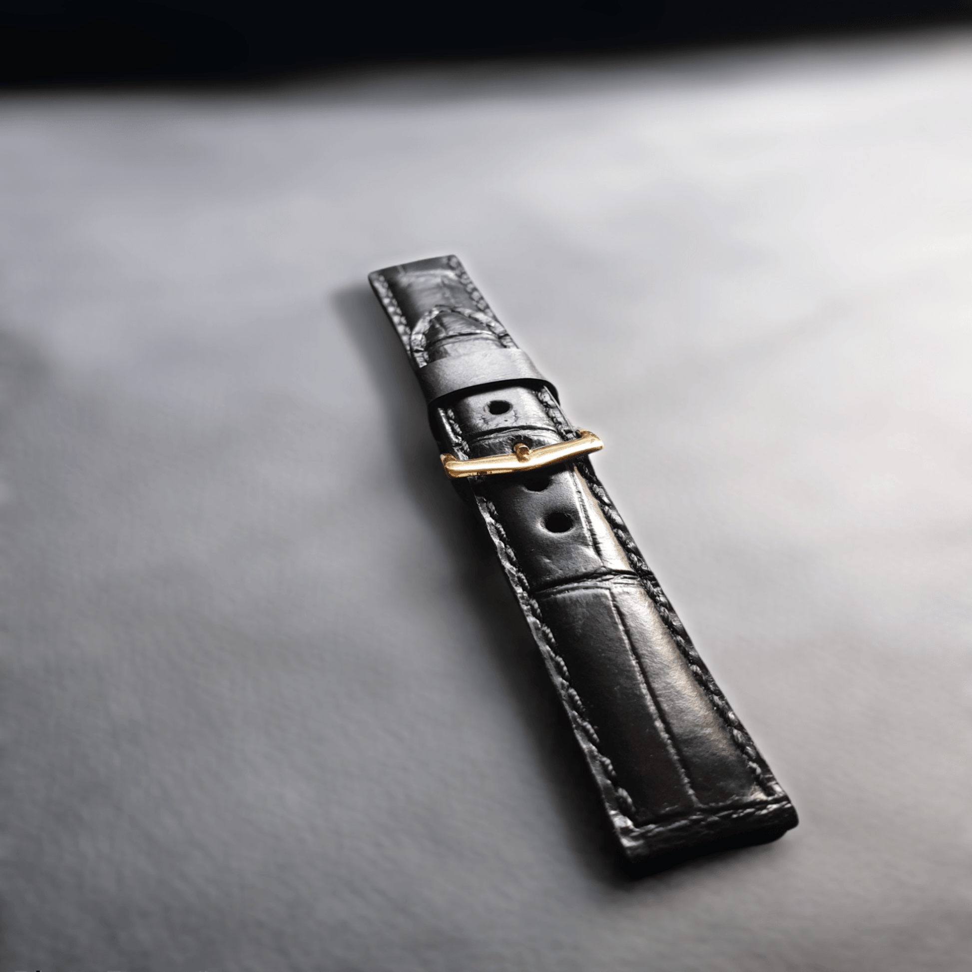 Indianleathercraft Watch Bands Handmade black leather strap