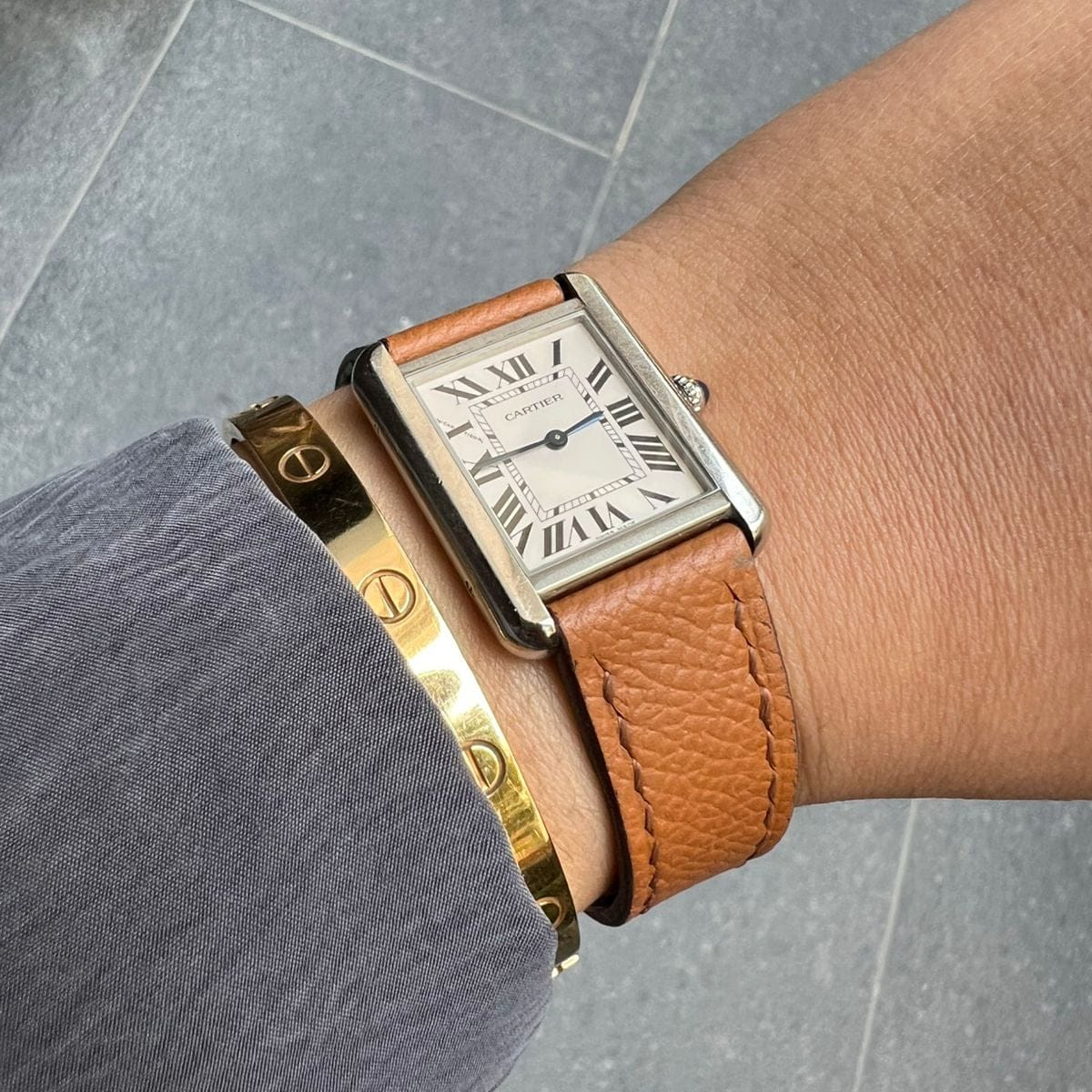 Indianleathercraft Watch Bands Handmade leather strap for cartier