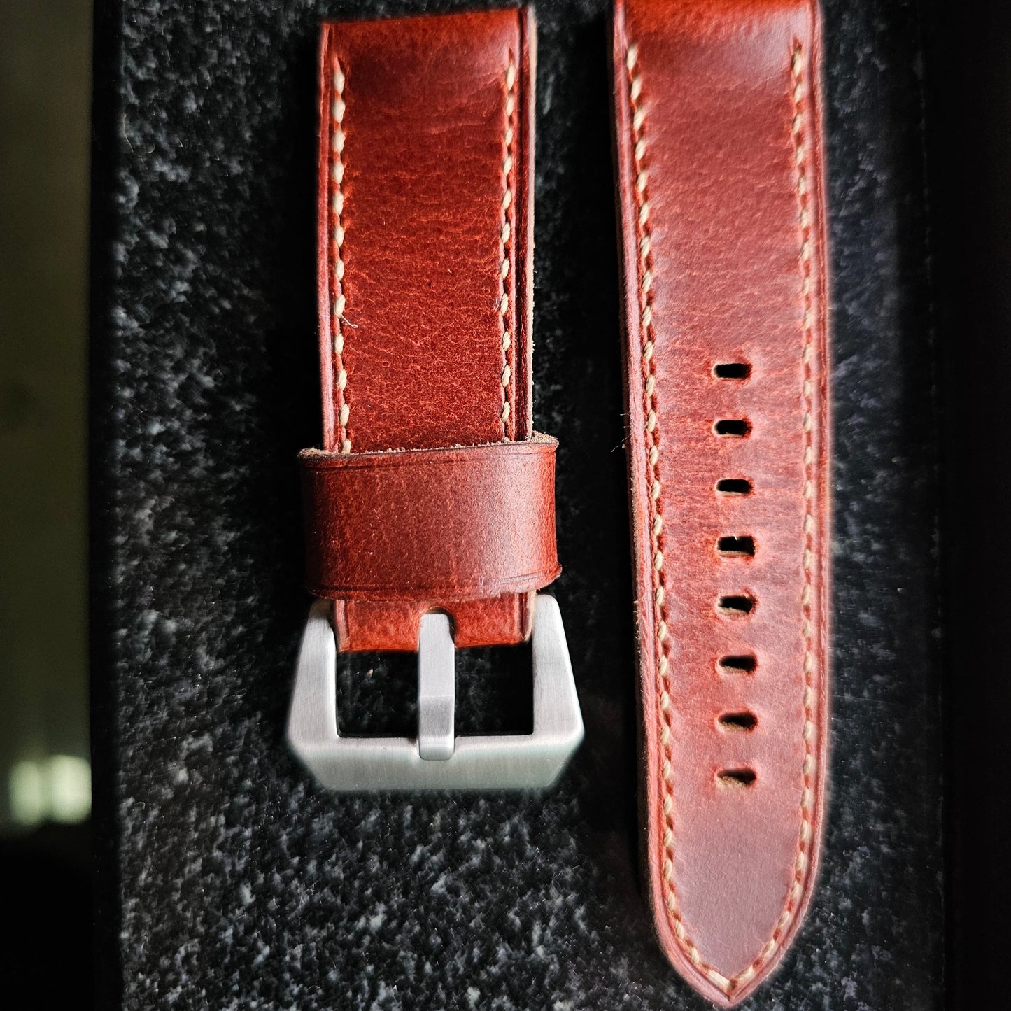 Indianleathercraft Watch Bands Handmade leather strap for luminor panerai