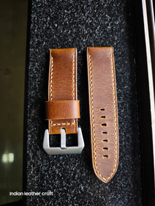 Indianleathercraft Watch Bands Handmade leather strap for luminor panerai