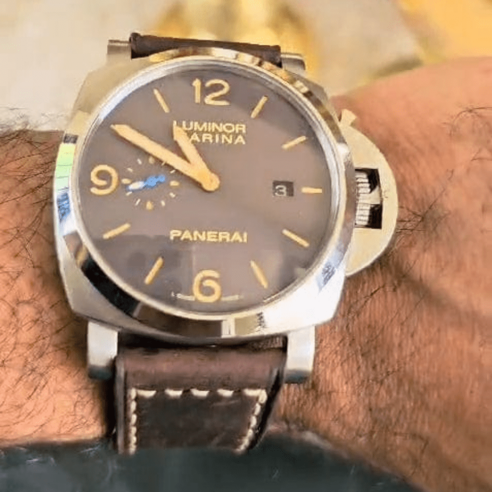 Indianleathercraft Watch Bands Handmade leather strap for luminor panerai