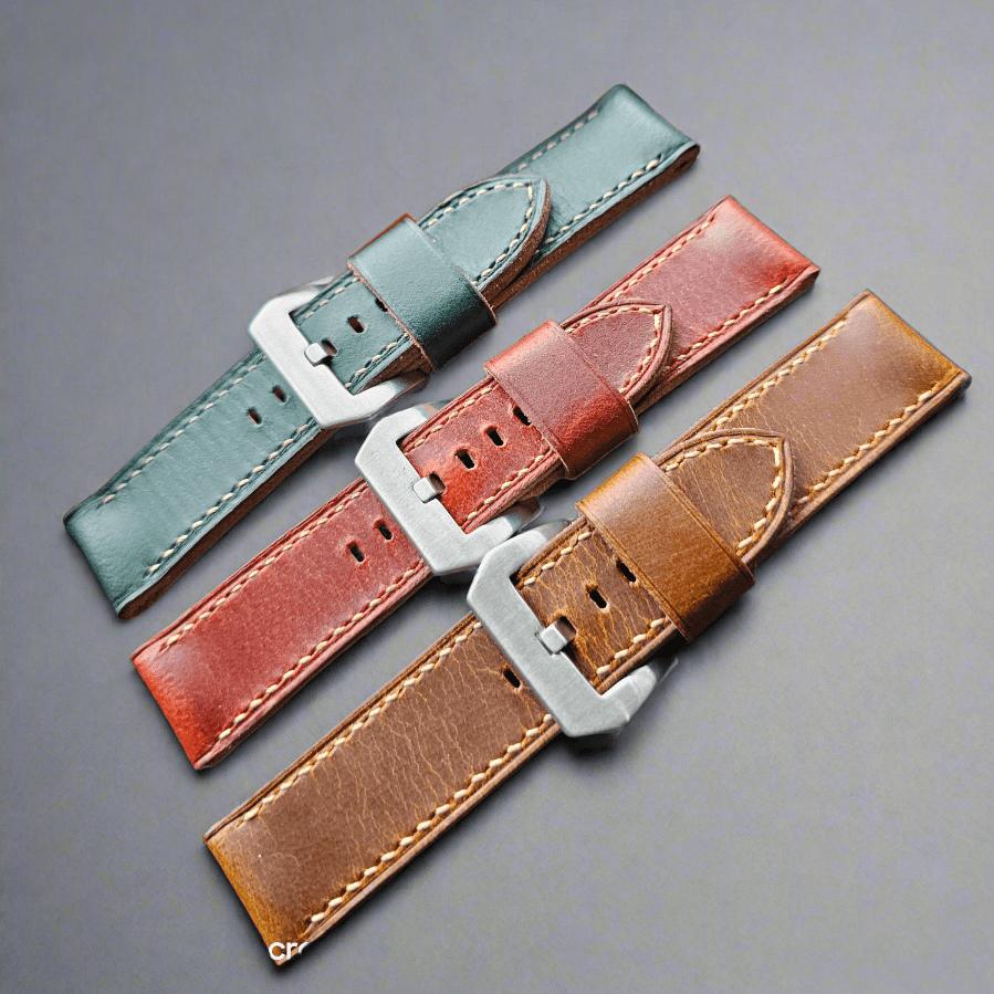 Indianleathercraft Watch Bands Handmade leather strap for luminor panerai