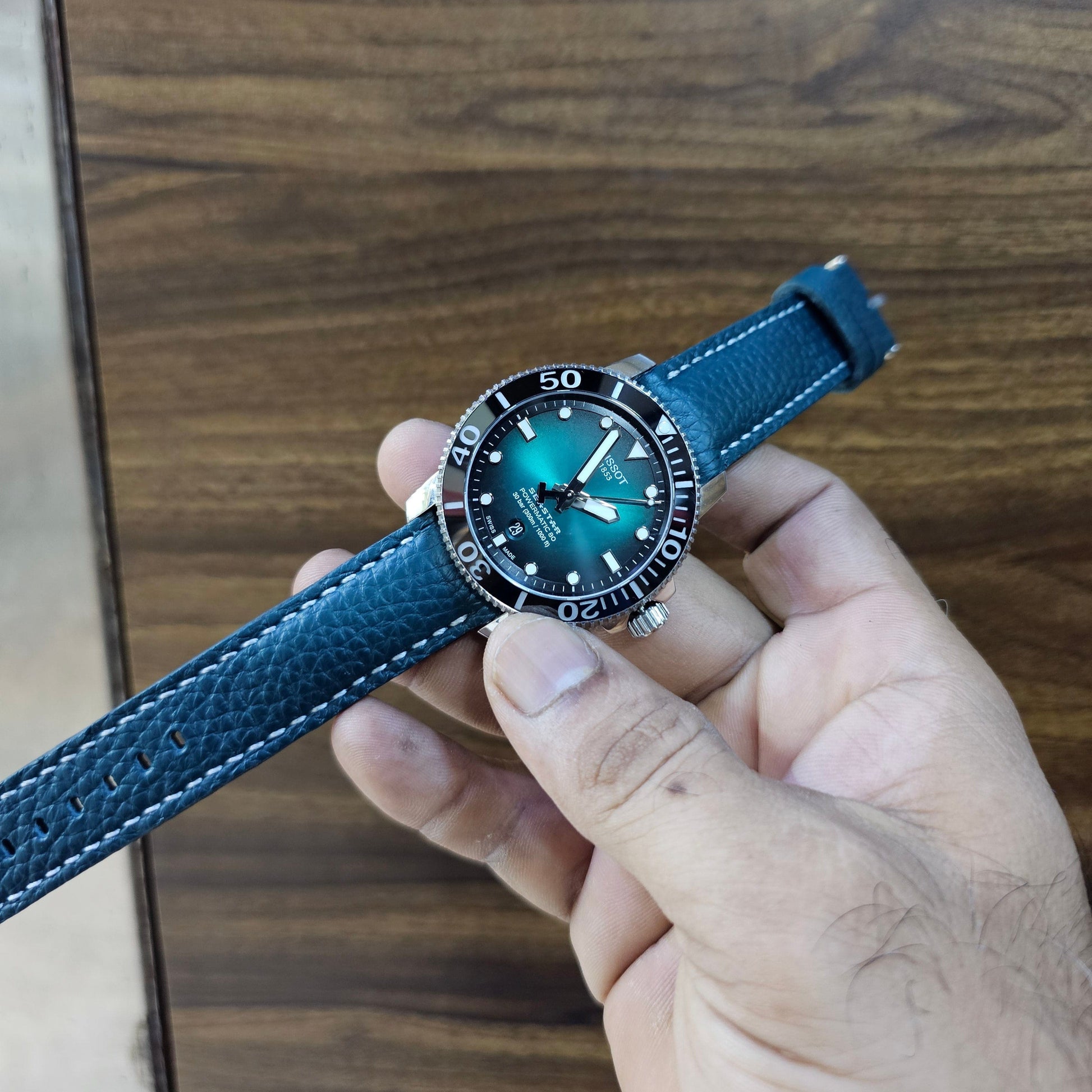 Indianleathercraft Watch Bands Handmade pebble grain leather strap
