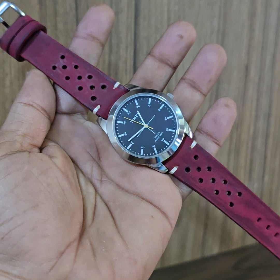 Indianleathercraft Watch Bands Handmade vintage racing strap