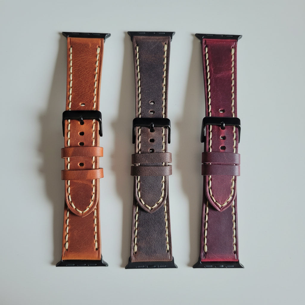 Indianleathercraft Watch Bands Leather strap for apple watch