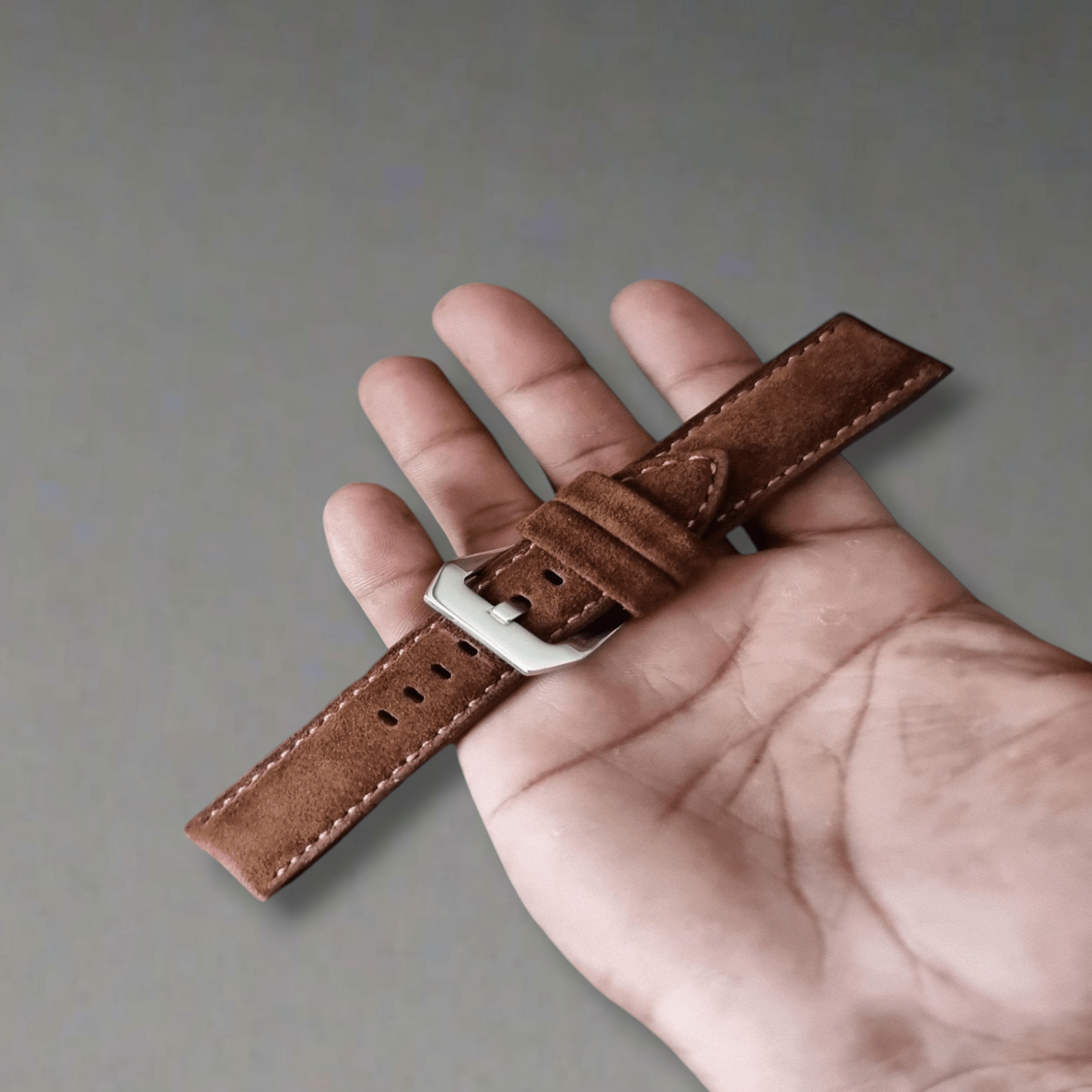 Indianleathercraft Watch Bands Suede leather strap for panerai