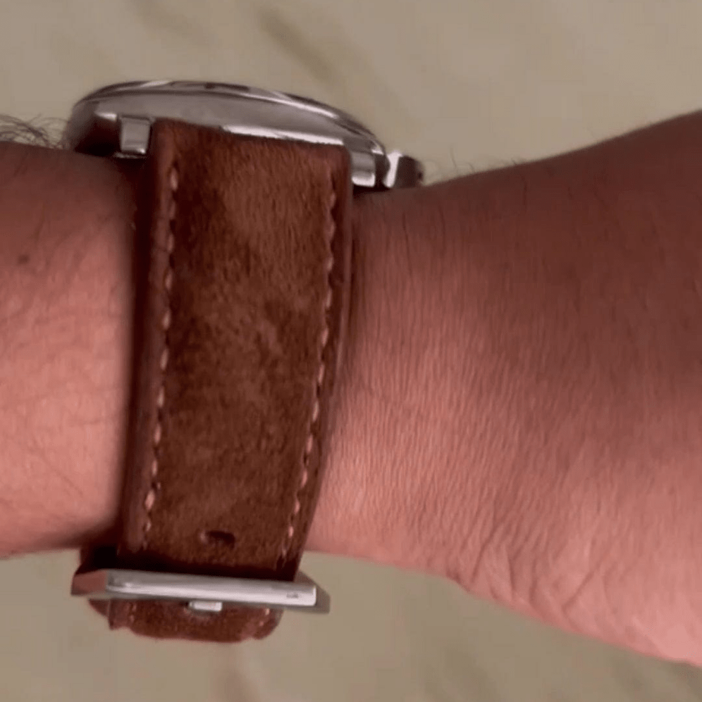 Indianleathercraft Watch Bands Suede leather strap for panerai