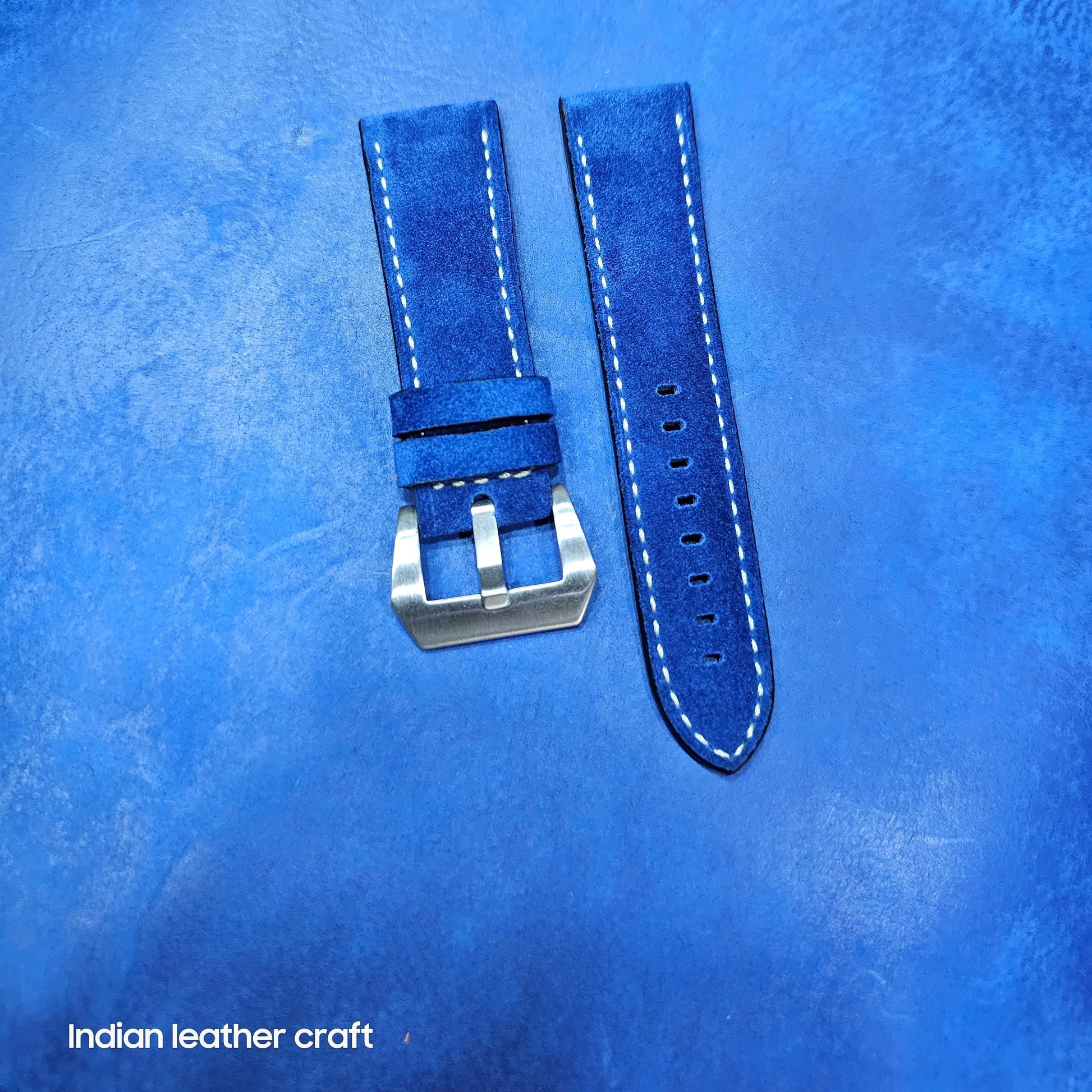 Indianleathercraft Watch Bands Suede leather strap for panerai