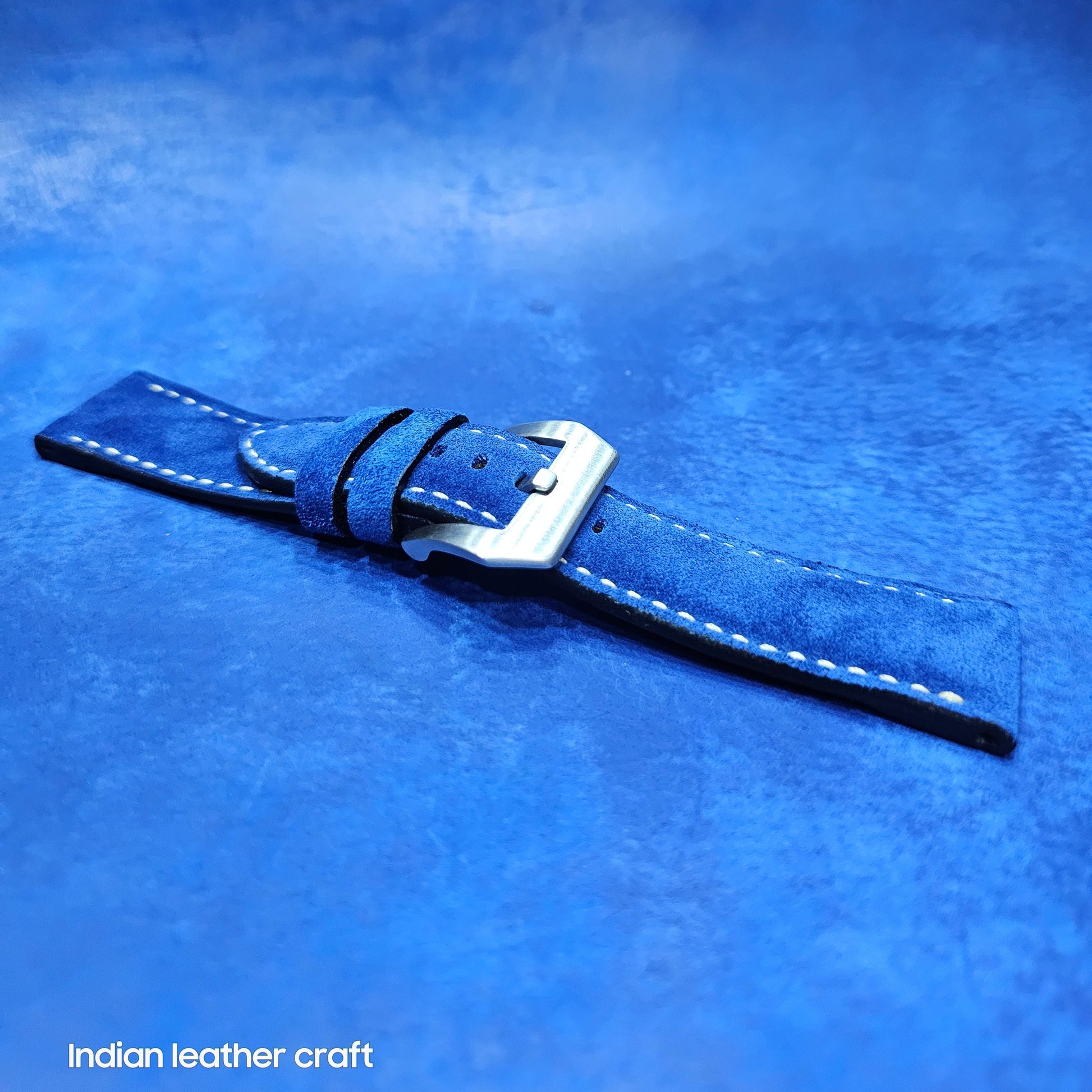 Indianleathercraft Watch Bands Suede leather strap for panerai