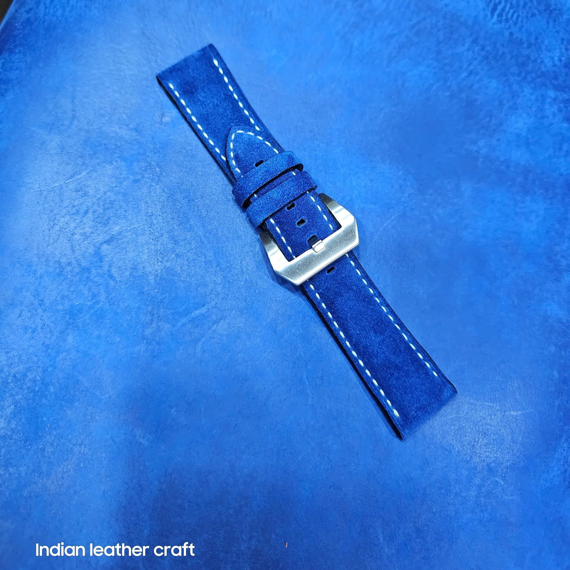 Indianleathercraft Watch Bands Suede leather strap for panerai