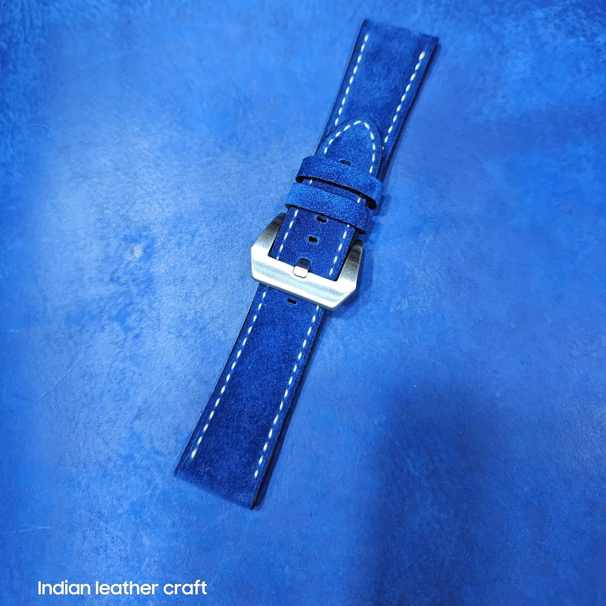 Indianleathercraft Watch Bands Suede leather strap for panerai