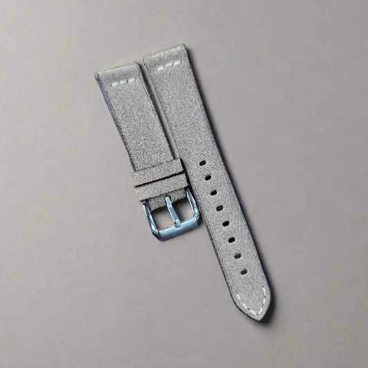Indianleathercraft watch strap 19mm Baige suede leather strap