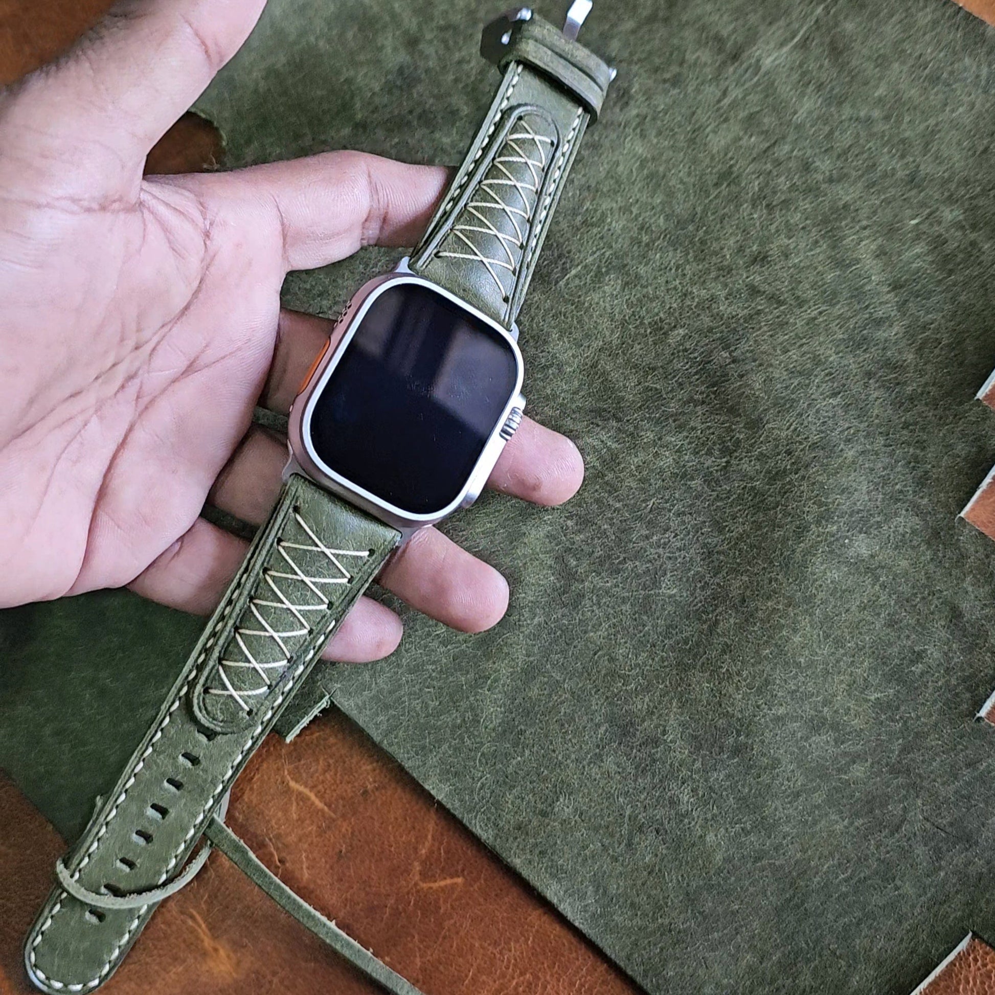 Indianleathercraft watch strap Apple watch ultra2 leather bands