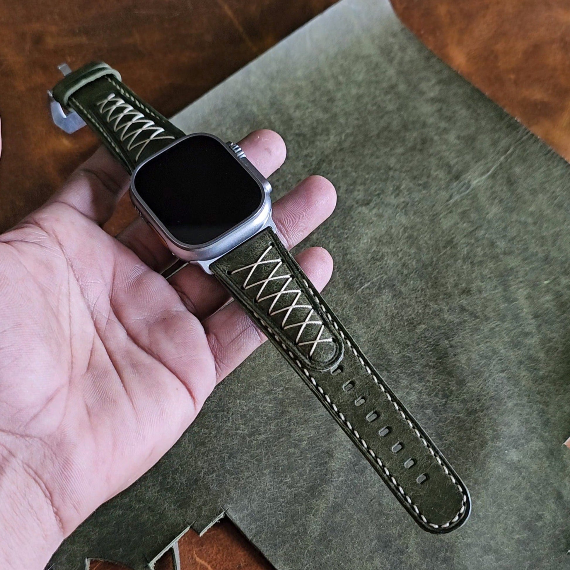 Indianleathercraft watch strap Apple watch ultra2 leather bands
