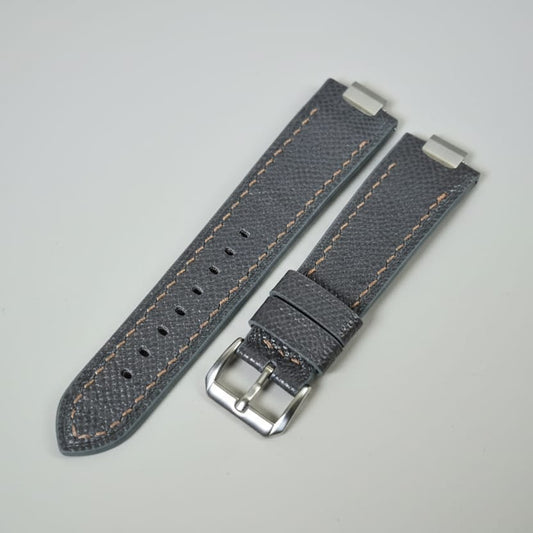 Indianleathercraft watch strap Grey epsom / 40mm - lug size 12mm Handmade Tissot PRX leather watch strap
