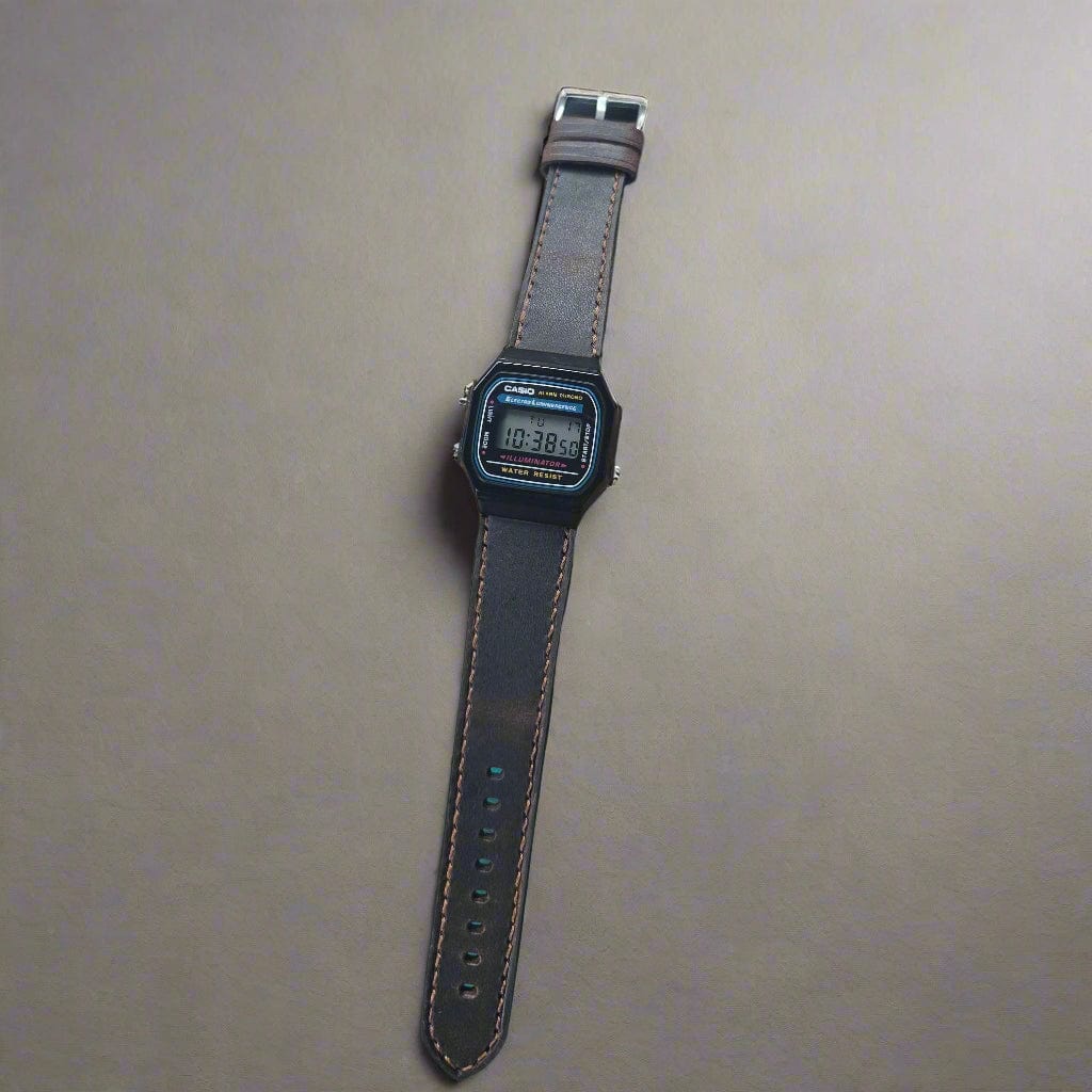 Indianleathercraft watch strap Handmade Casio A168 leather strap
