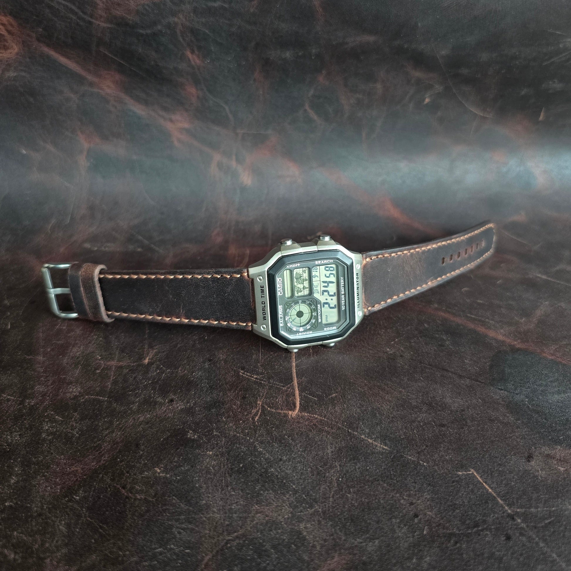 Indianleathercraft watch strap Handmade casio watch strap