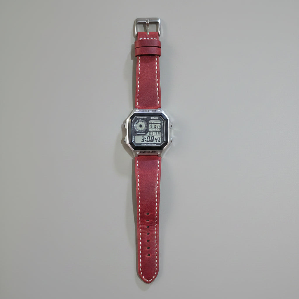 Indianleathercraft watch strap Handmade casio watch strap