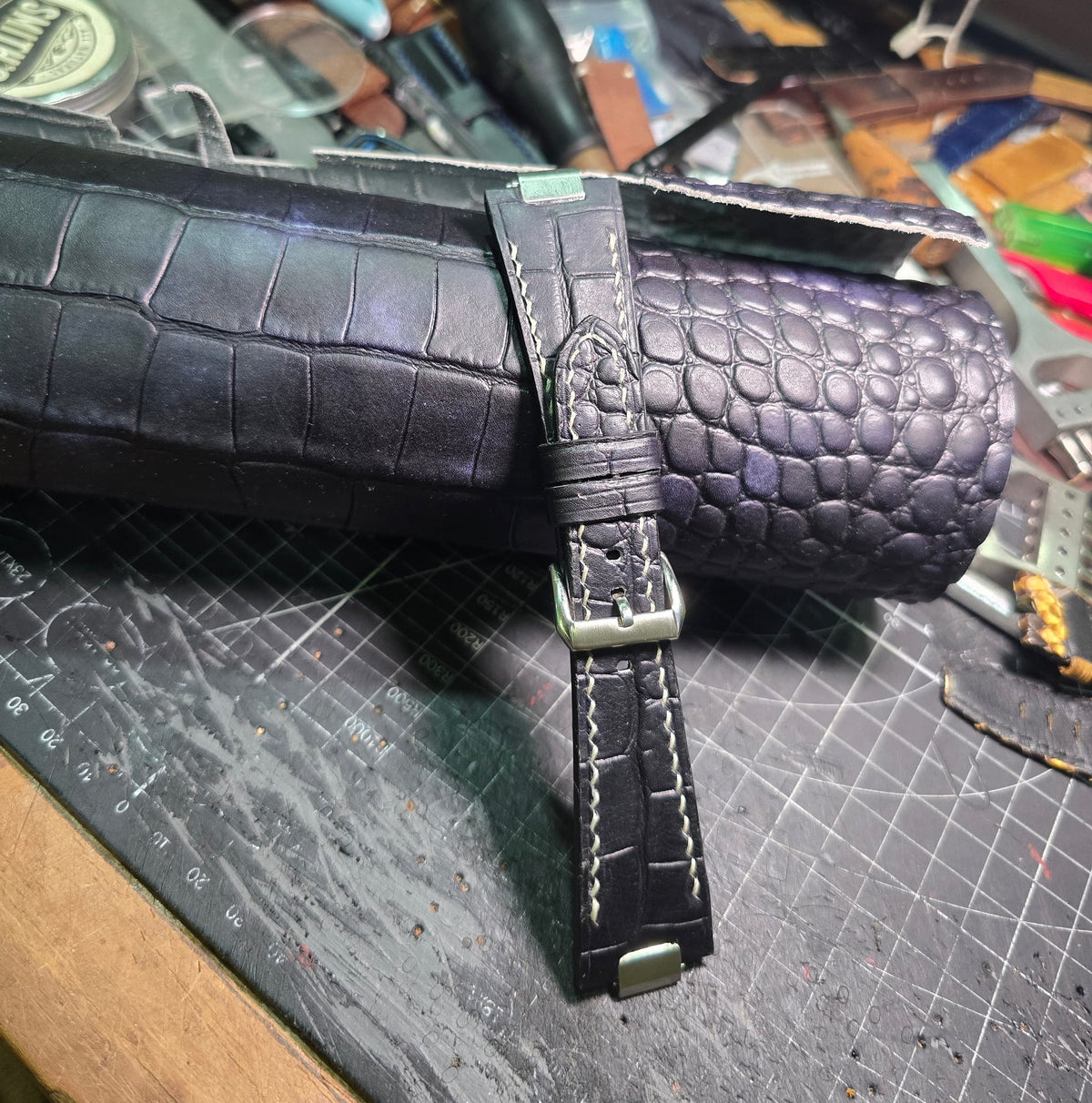 Indianleathercraft watch strap Handmade Tissot PRX leather watch strap