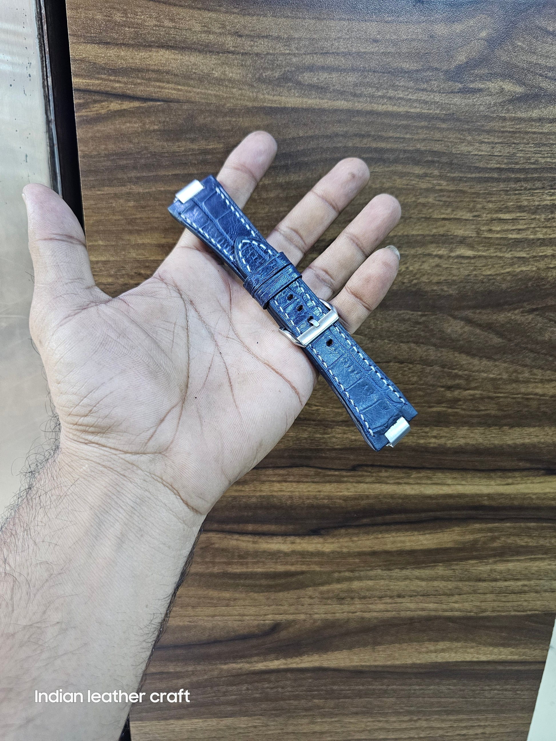 Indianleathercraft watch strap Handmade Tissot PRX leather watch strap
