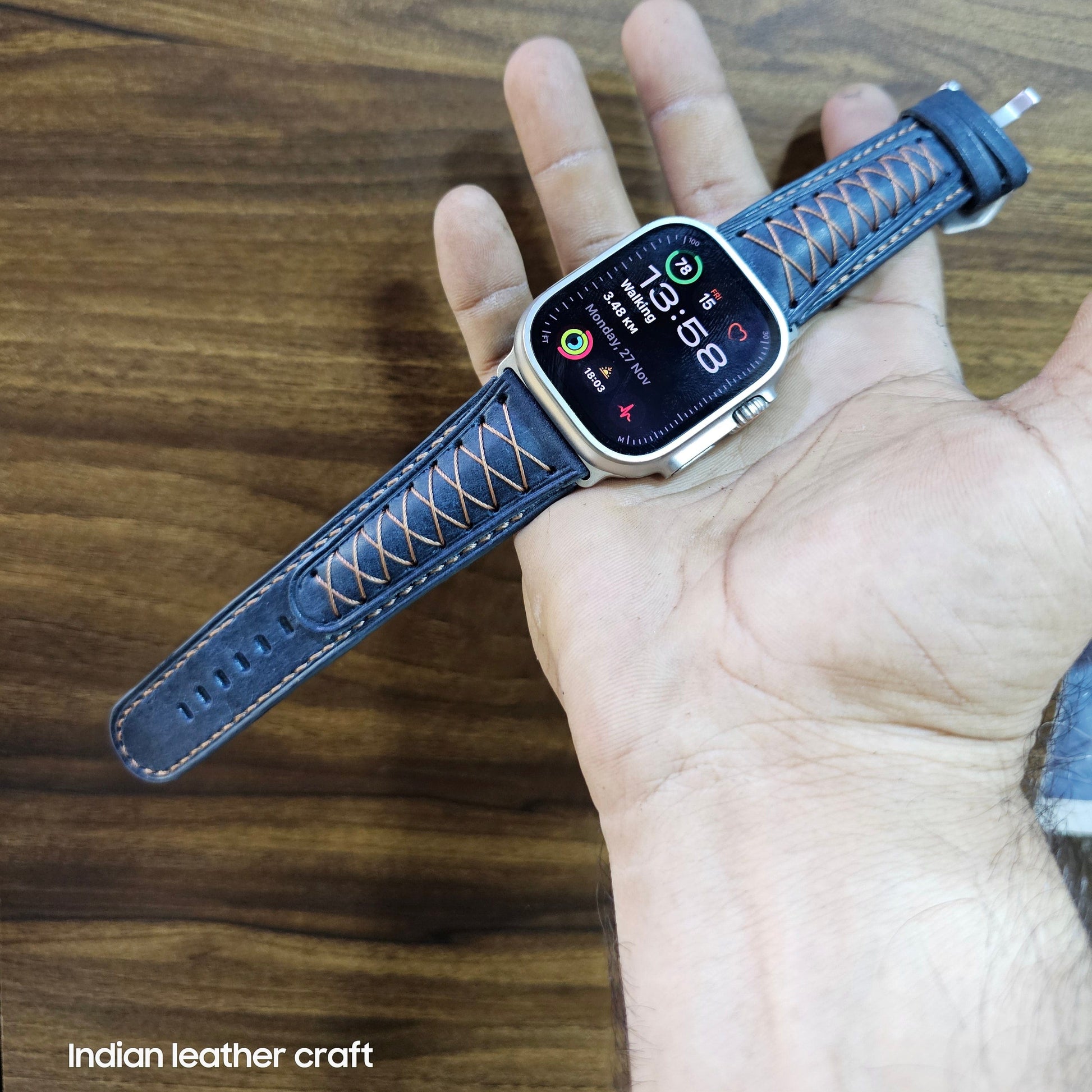 Indianleathercraft watch strap Ultra 2 Apple watch ultra2 leather bands